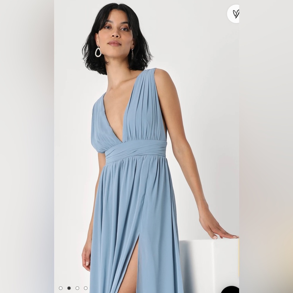 Heavenly Hues Light Blue Maxi Dress - Picture 2 of 5